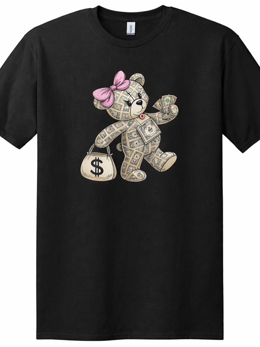 Money Bear Graphic Shirt Cash Teddy Aesthetic Streetwear Tee Unisex